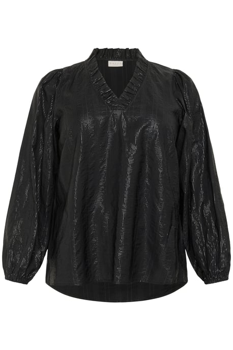 Blouse with long sleeve Regular fit Black Deep - Image 4