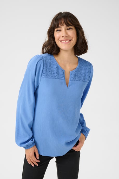 Blouse met lange mouwen Regular fit Ebb and Flow blue - Image 3