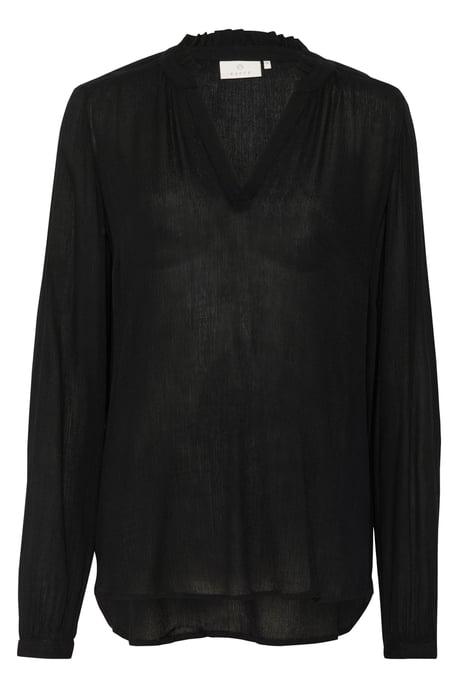 Blouse with long sleeve Regular fit Black Deep - Image 4