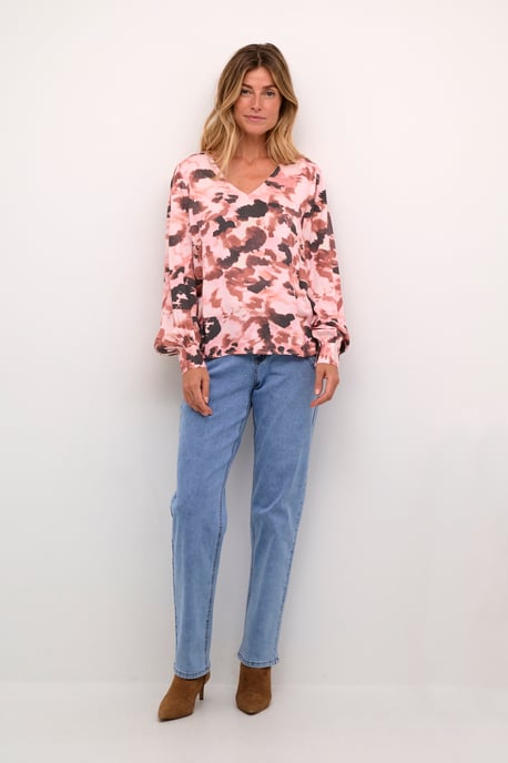 Blouse met lange mouwen Regular fit Blurred Rose - Image 1
