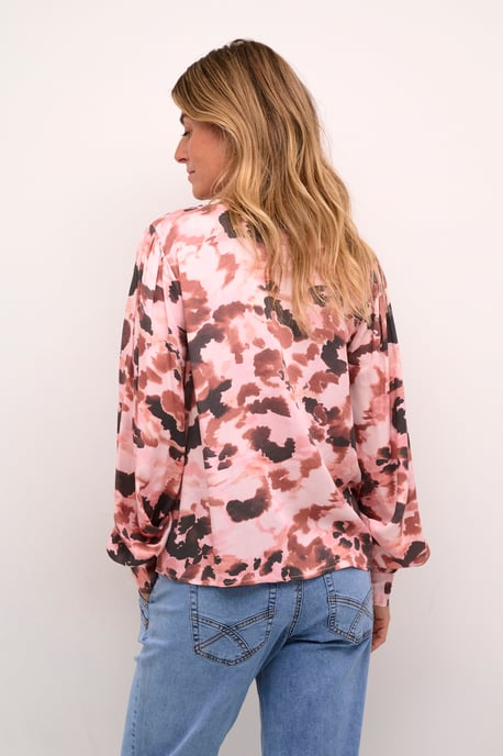 Blouse met lange mouwen Regular fit Blurred Rose - Image 3
