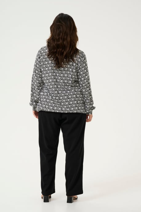 Blouse with long sleeve Regular fit Black/Moonstruck Retro Print - Image 2