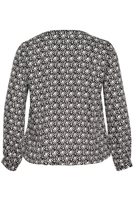 Blouse with long sleeve Regular fit Black/Moonstruck Retro Print - Image 5