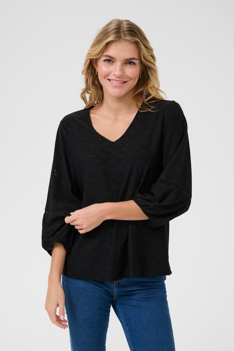 Blouse met lange mouwen Regular fit Black Deep CC. black - Image 3
