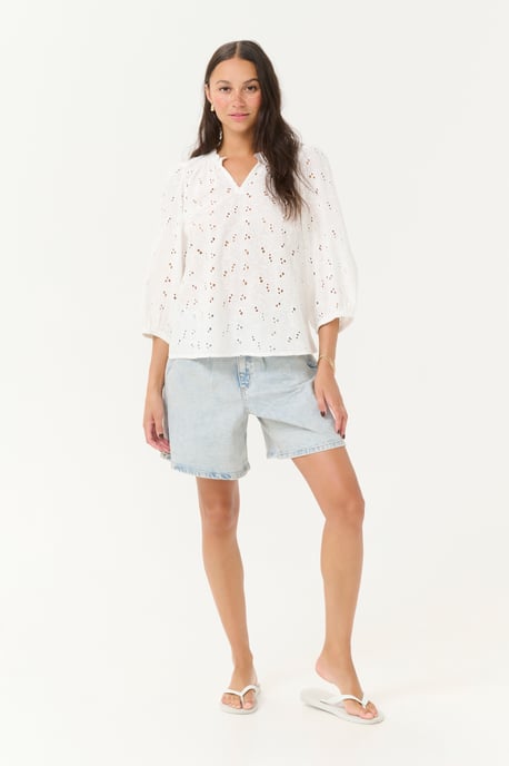 Blouse met lange mouwen Regular fit Chalk white - Image 1
