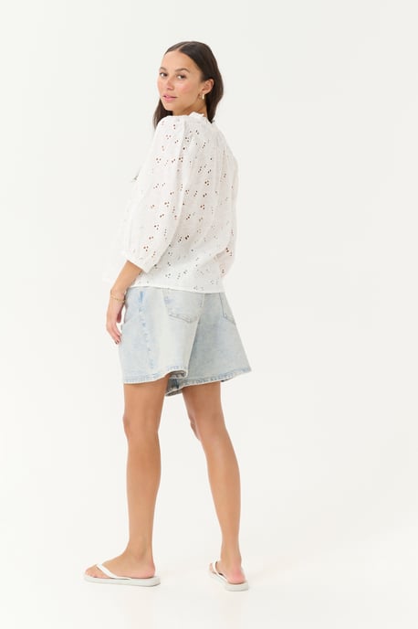 Blouse met lange mouwen Regular fit Chalk white - Image 2
