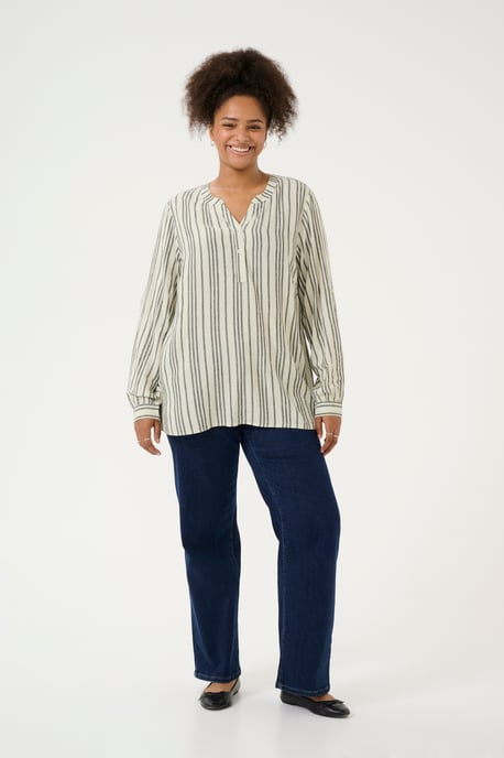 Blouse with long sleeve Regular fit Moonstruck / Black Stripe - Image 1