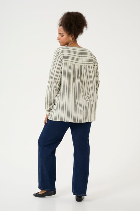 Blouse with long sleeve Regular fit Moonstruck / Black Stripe - Image 4