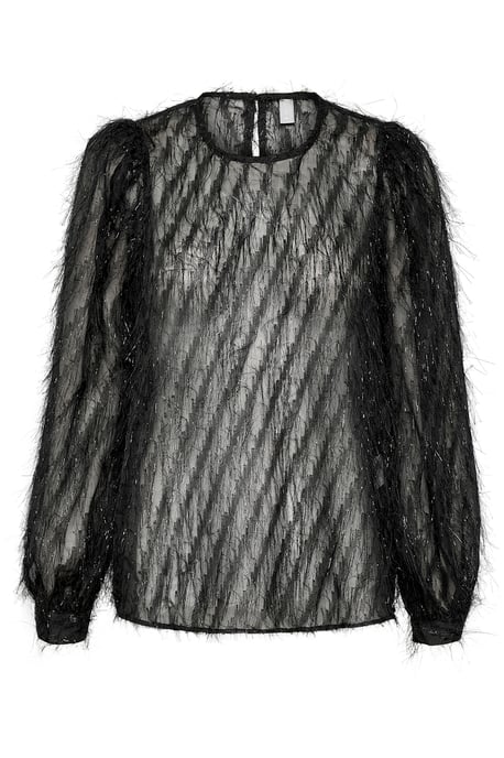 Blouse with long sleeve Relaxed fit Black - Image 5