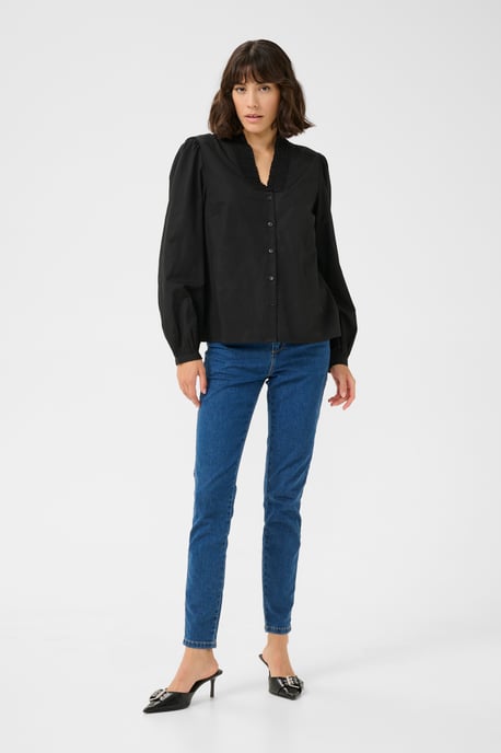 Blouse met lange mouwen Regular fit Black - Image 2