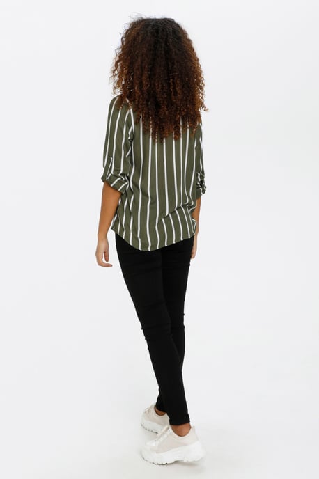 Blouse met lange mouwen Regular fit Grape Leaf/Chalk white green - Image 5
