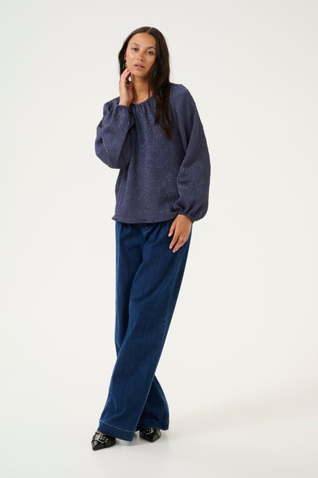 Blouse with long sleeve Regular fit Midnight Marine CC - Image 1