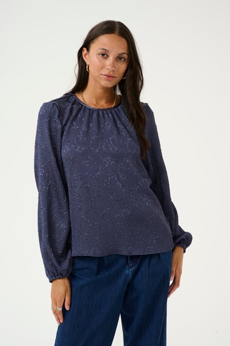 Blouse with long sleeve Regular fit Midnight Marine CC - Image 2