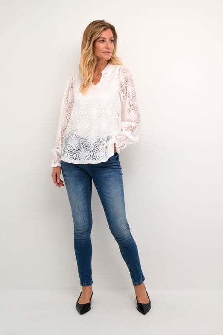 Blouse with long sleeve Relaxed fit Spring Gardenia - Image 2