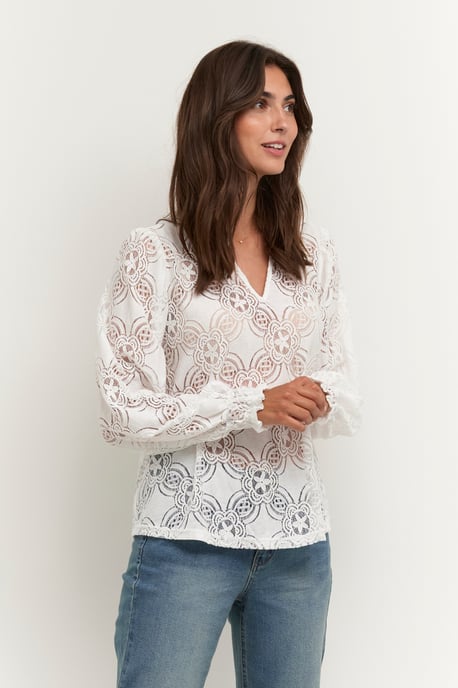 Blouse with long sleeve Relaxed fit Spring Gardenia - Image 3