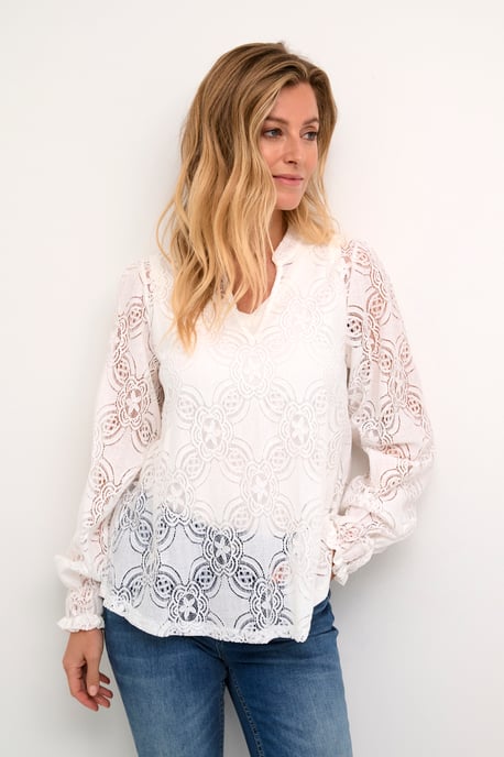 Blouse with long sleeve Relaxed fit Spring Gardenia - Image 4