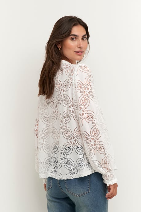 Blouse with long sleeve Relaxed fit Spring Gardenia - Image 5