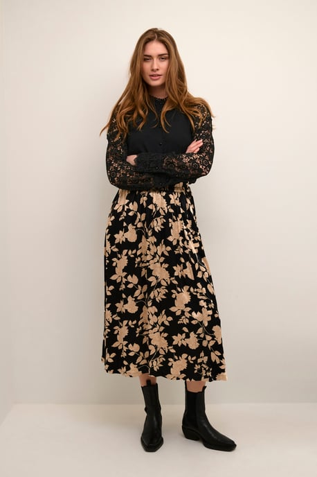 Blouse with long sleeve Relaxed fit Black - Image 1