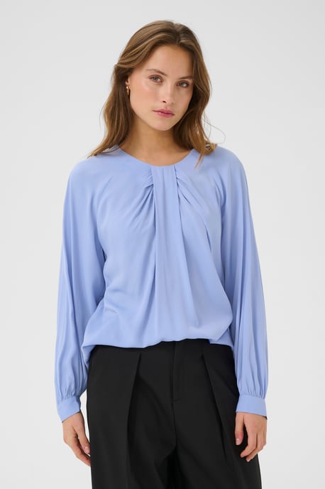 Blouse with long sleeve Regular fit Cornflower - Image 3