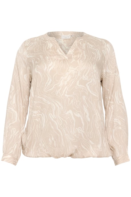 Blouse with long sleeve Regular fit Feather Gray,Chalk Print - Image 4