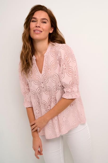 Blouse met lange mouwen Relaxed fit Pale Mauve rose - Image 4