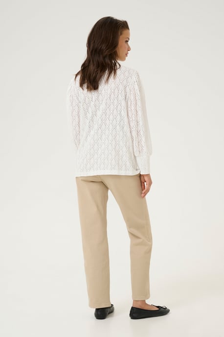 Blouse with long sleeve Regular fit Chalk - Image 2