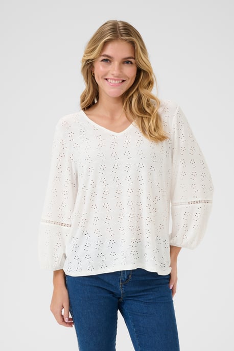 Blouse with long sleeve Regular fit Chalk CC. - Image 3