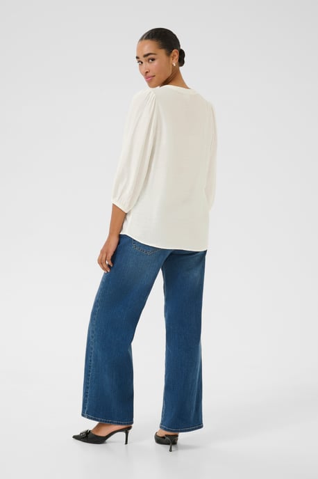 Blouse with long sleeve Regular fit Chalk CC. - Image 2