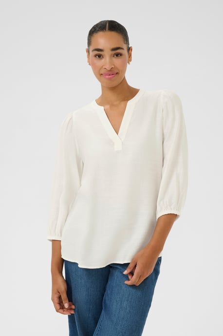 Blouse with long sleeve Regular fit Chalk CC. - Image 3