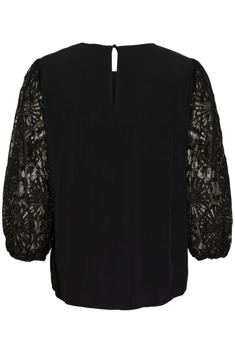 Blouse with long sleeve Regular fit Black Deep - Image 5