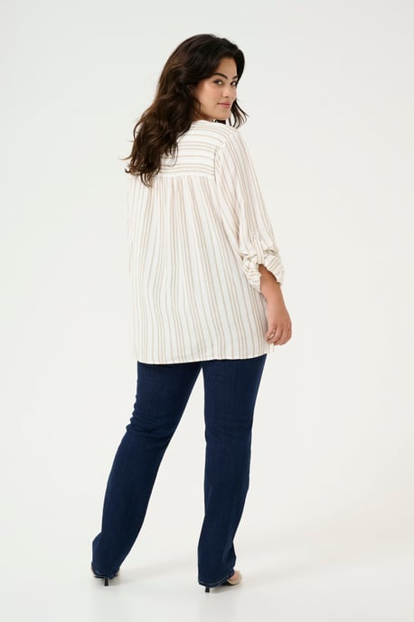 Blouse with long sleeve Regular fit Chalk / Chinchilla Stripe - Image 2