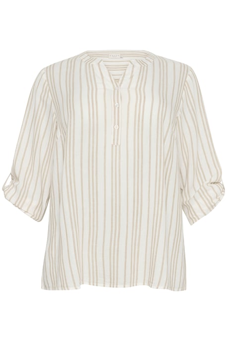 Blouse with long sleeve Regular fit Chalk / Chinchilla Stripe - Image 4