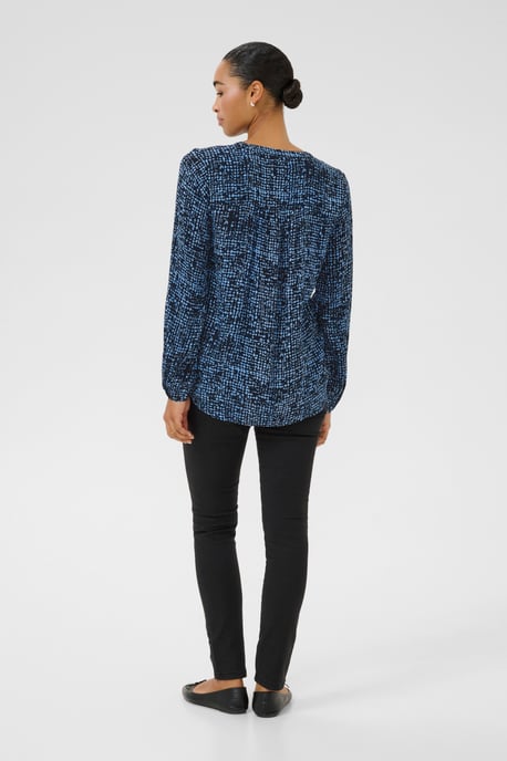Blouse with long sleeve Regular fit Midnight/Blue Graphic Dot - Image 2