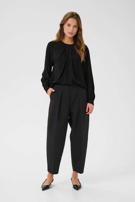 Blouse met lange mouwen Regular fit Blac - Image 1