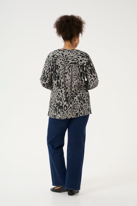 Blouse with long sleeve Regular fit Moonstruck / Black Animal - Image 2