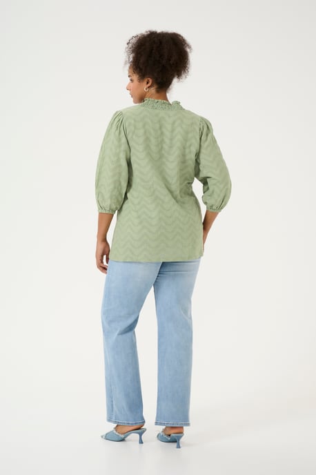 Blouse met lange mouwen Regular fit Oil Green - Image 2