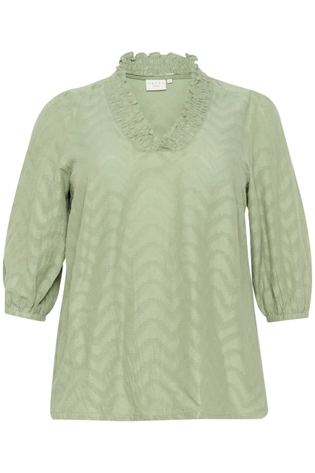 Blouse met lange mouwen Regular fit Oil Green - Image 4