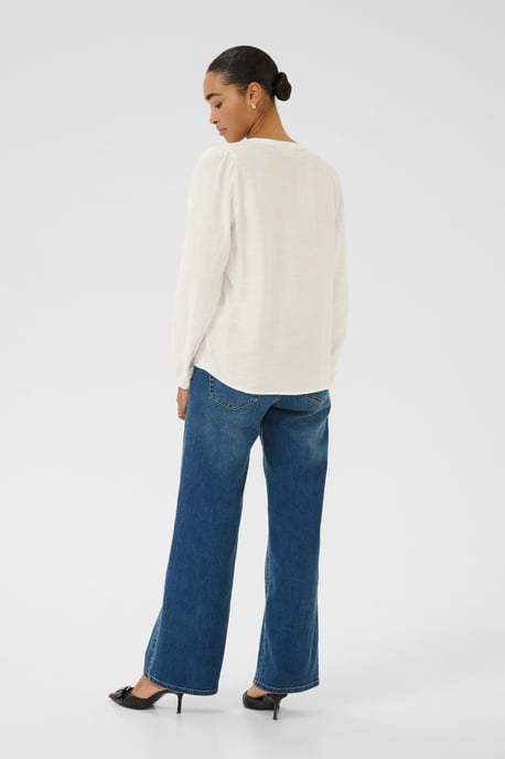 Blouse with long sleeve Regular fit Chalk CC. - Image 2