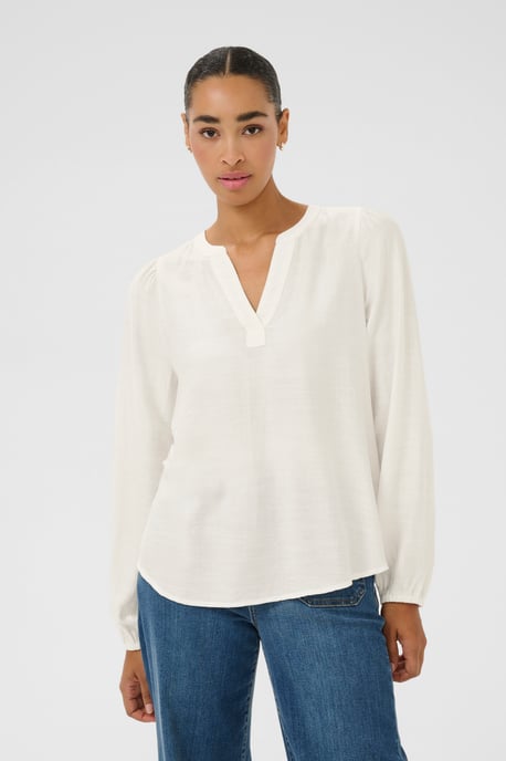 Blouse with long sleeve Regular fit Chalk CC. - Image 3