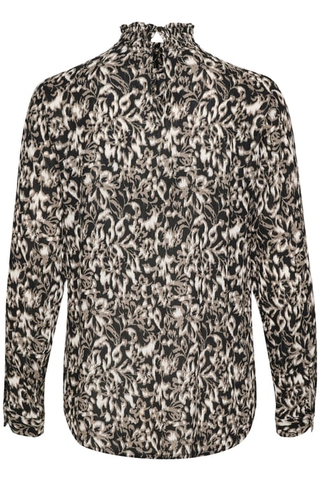Blouse with long sleeve Regular fit Black/ElefantS. GraphicFlower - Image 5