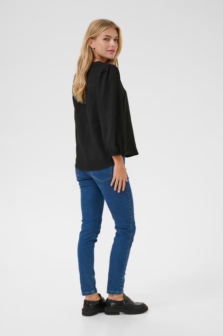 Blouse met lange mouwen Regular fit Black  - Image 2