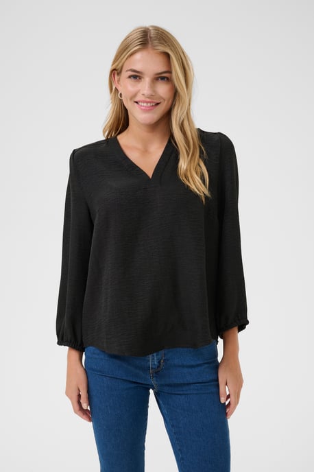 Blouse met lange mouwen Regular fit Black  - Image 3
