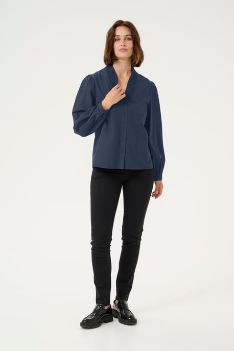 Blouse with long sleeve Regular fit Midnight Marine - Image 3