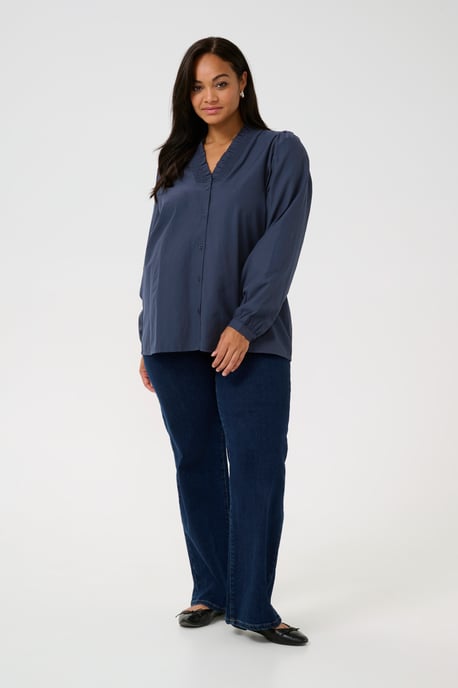 Blouse with long sleeve Regular fit Midnight Marine - Image 4