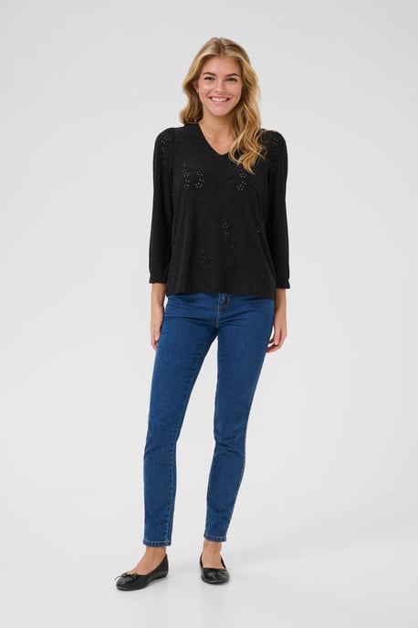 Blouse met lange mouwen Regular fit Black Deep CC. black - Image 1