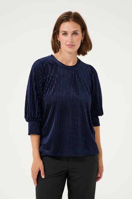 Blouse met lange mouwen Loose fit Midnight Marine - Image 3