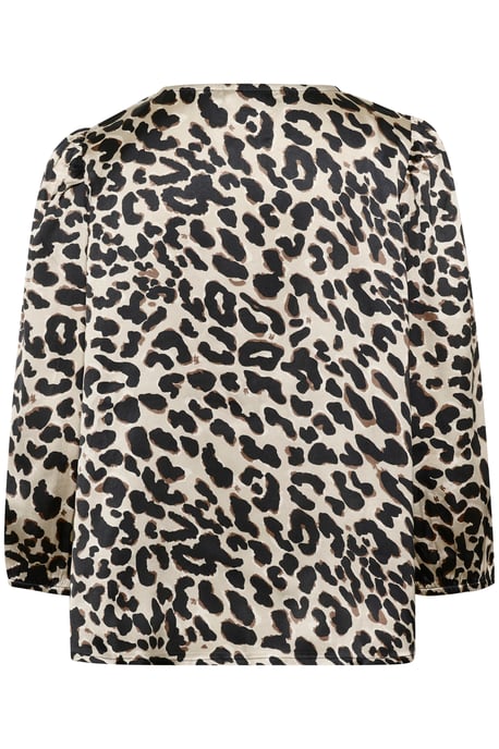 Blouse with long sleeve Loose fit Brown Leopard - Image 5