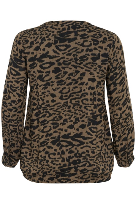 Blouse met lange mouwen Regular fit Brown/Black Flower Print floral - Image 5