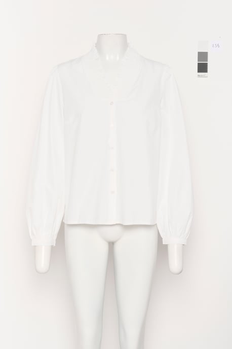 Blouse with long sleeve Regular fit Chalk - Image 4