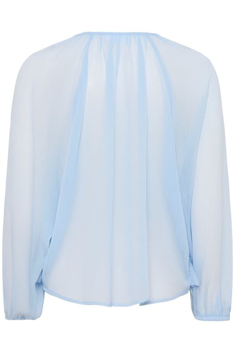 Blouse with long sleeve Loose fit Chambray Blue - Image 5